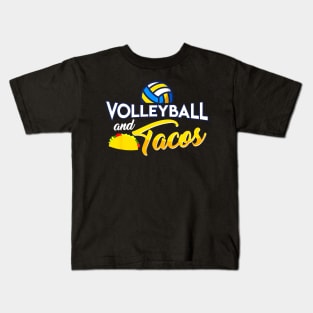 Volleyball and Taco Food Sport Kids T-Shirt